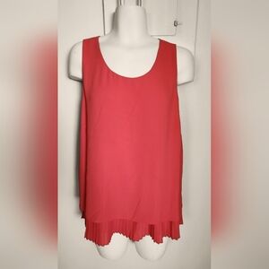 Banana Republic bright pink/red layered tank